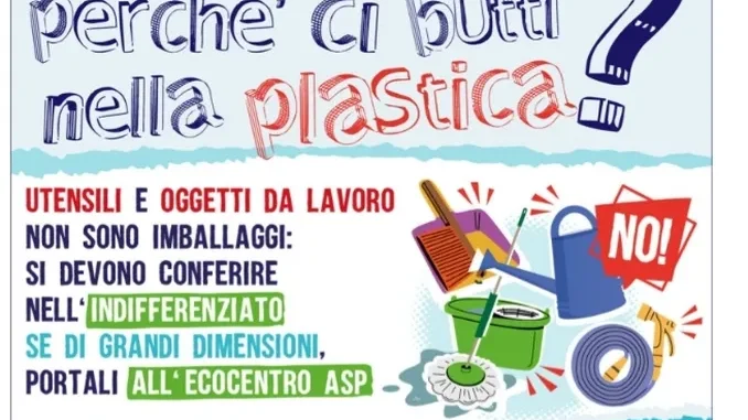 locandina riciclaggio plastica