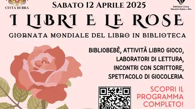 I libri e le rose a Bra per celebrare la Giornata mondiale della lettura