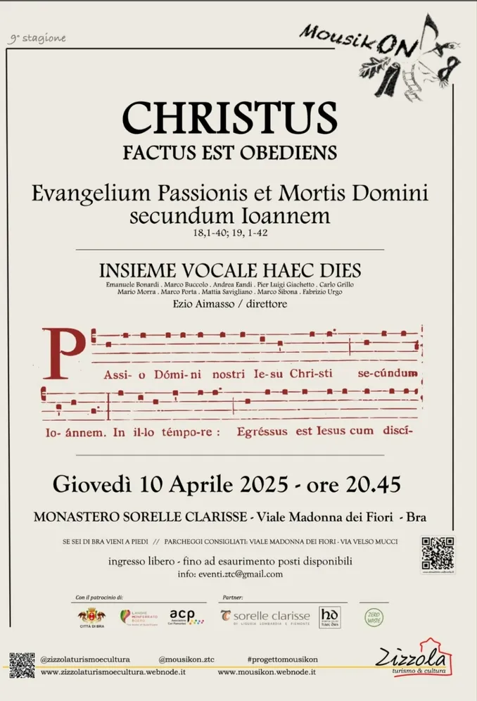 Clarisse di Bra: invito alla giornata di riflessione e al concerto gregoriano