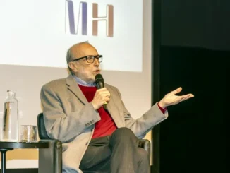 Carlo Petrini parla all'associazione Miroglio heritage