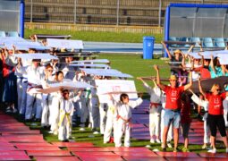 Aspettando La Vuelta: ieri una grande coreografia umana allo stadio di San Cassiano 2