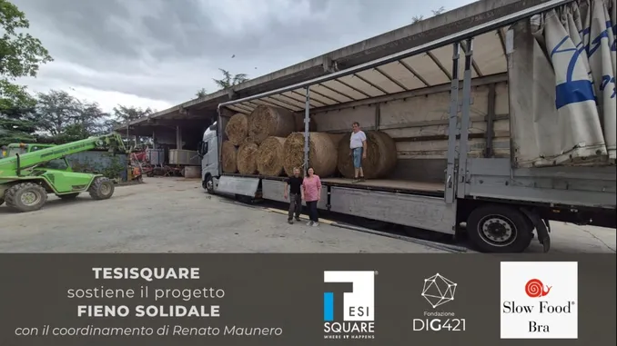 Grazie alla Tesisquare partirà un altro carico di fieno solidale Slow food diretto verso la Sicilia