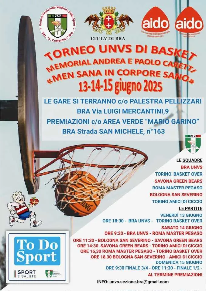 Pallacanestro / Bra accoglie le squadre veterani per il memorial Paolo ed Andrea Caretti