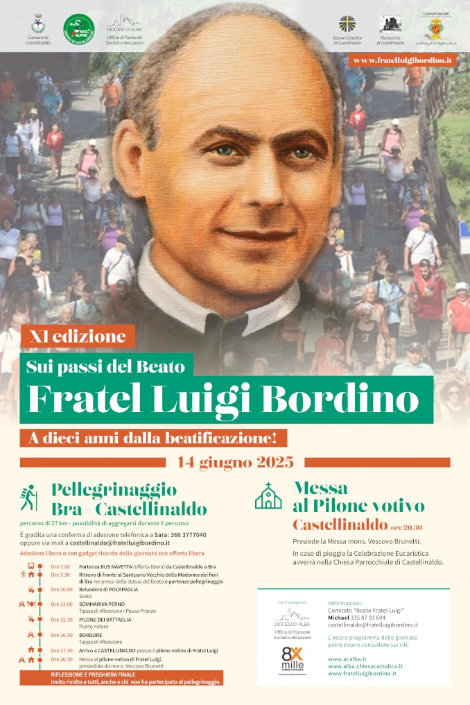Fratel Bordino: sabato 14 il pellegrinaggio Bra-Castagnito sui passi del beato