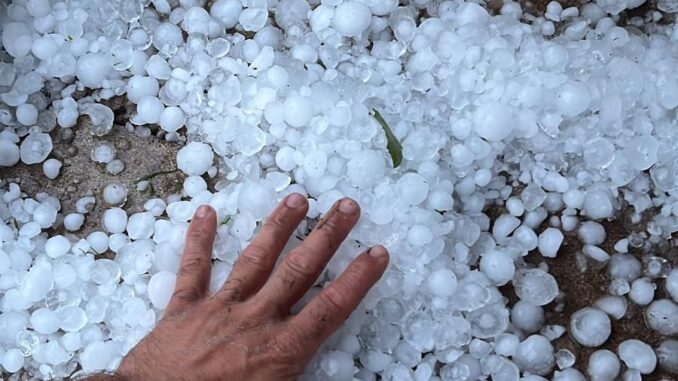 Dopo la grandine di ieri oggi (giovedì 24) sono previsti altri temporali 1