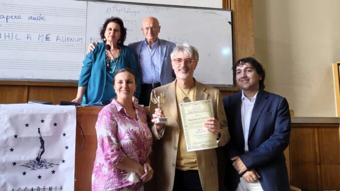 L’artista albese Maurizio D’Andrea premiato alla Sorbona di Parigi per i suoi studi su Freud e Jung applicati all’arte