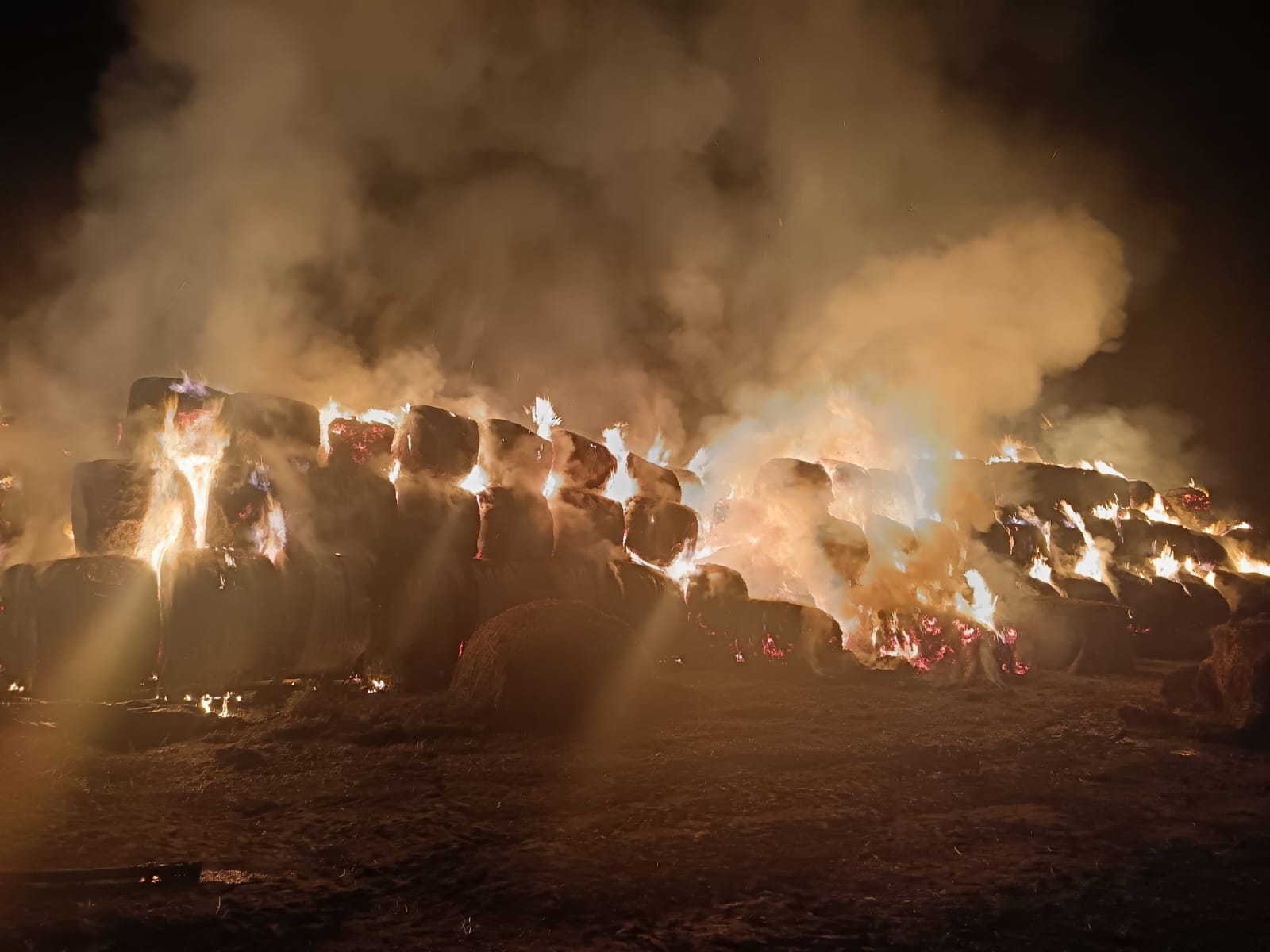 Castagnole delle Lanze/ Bruciano rotoballe nella notte, spegnimento ancora in corso 4