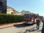 casa distrutta dal fuoco a Cherasco