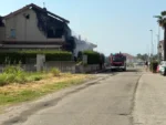 casa distrutta dal fuoco a Cherasco