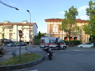 Motociclista soccorso in corso Langhe ad Alba