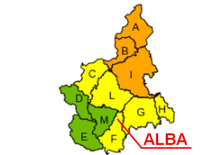 Maltempo in arrivo: per domani allerta gialle su Langhe e Roero, arancione sul Nord del Piemonte