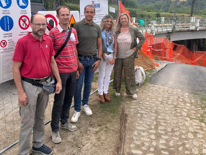 Ponte di Montaldo Roero, i lavori di consolidamento procedono 1