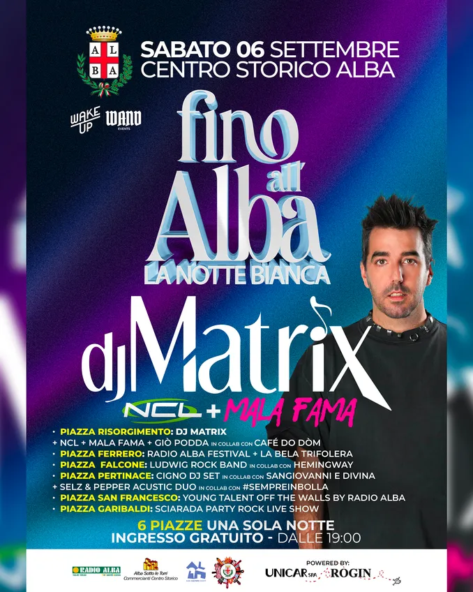 Notte bianca ad Alba, gli appuntamenti del 6 settembre
