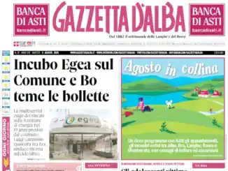 La copertina di Gazzetta d’Alba in edicola già sabato 2 agosto