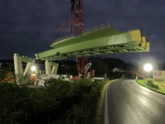 Asti-Cuneo / Nella notte varato il primo concio del viadotto di Verduno