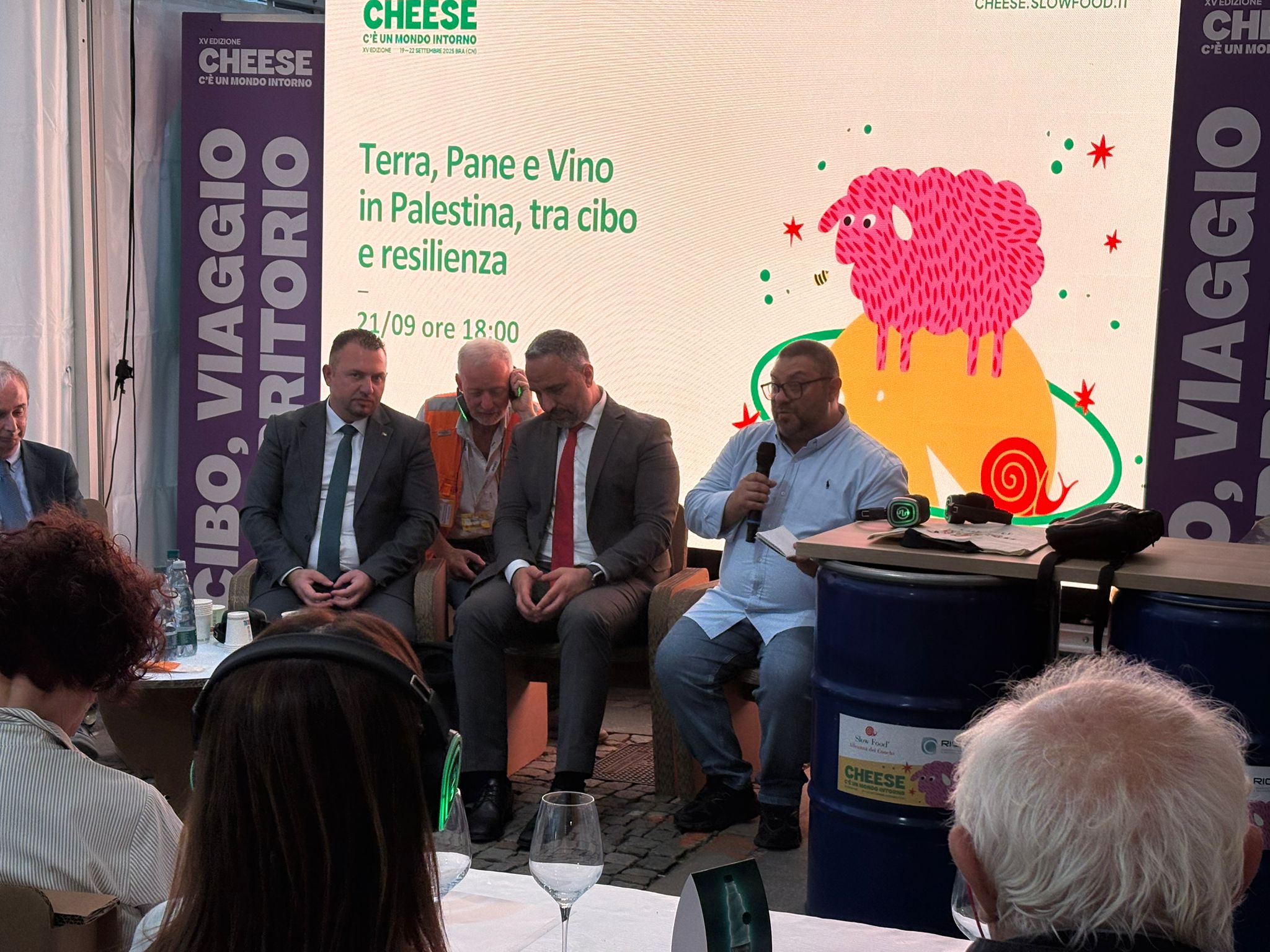 Presidio a Bra per Gaza durante Cheese 4