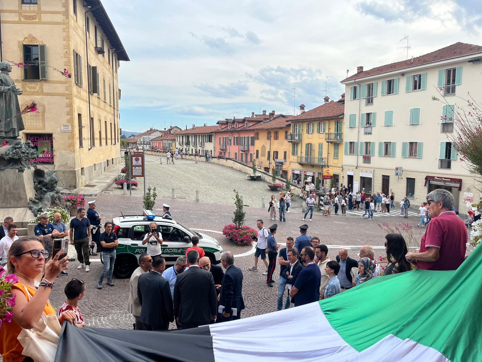 Presidio a Bra per Gaza durante Cheese 5