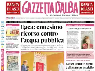 Gazzetta d’Alba torna in edicola martedì 23 settembre, ecco la copertina
