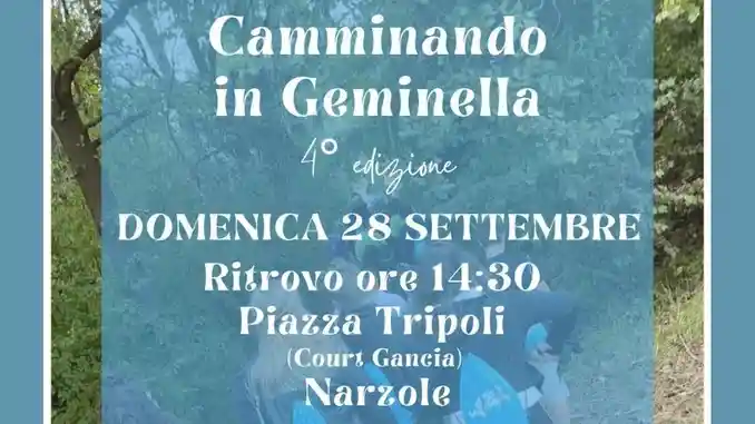 Camminando in Geminella a Narzole: domenica 28 settembre ci sono anche i The Kollege