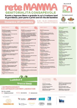 Domenica 28 settembre c'è Rete mamma a Cherasco, il salone della genitorialità consapevole