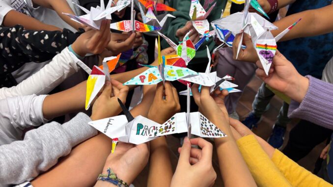 Alla Rodari, mille origami per il sogno della piccola Sadako