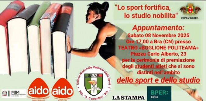 Cambia la location dell’evento Aido "Lo sport fortifica, lo studio nobilita"