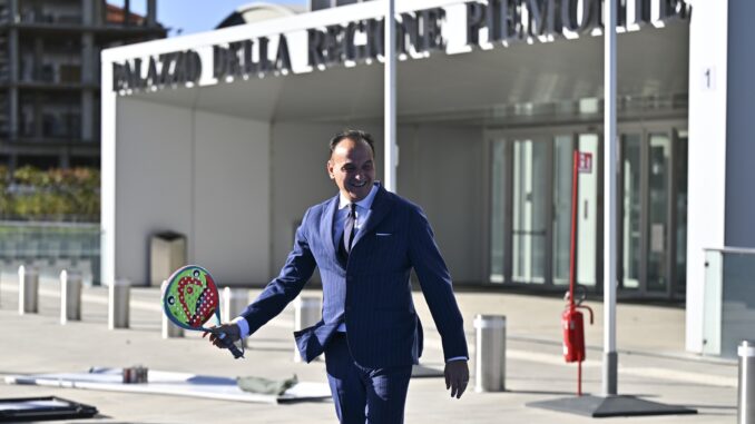 Alberto Cirio - foto© FITP “Tennis in Città” chiude l’edizione 2025 in piazza Piemonte con Cirio e Bongioanni