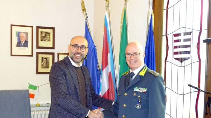 Guiardia di finanza di Cuneo Il presidente Robaldo incontra il nuovo comandante provinciale della Guardia di Finanza