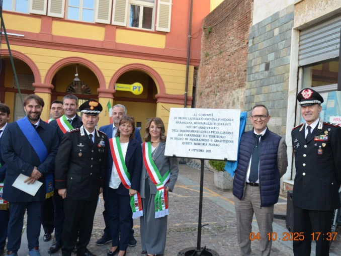 Da oggi i Carabinieri sono cittadini onorari di Mombaruzzo 2
