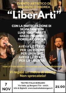 Da Alba a Torino, il viaggio della libertà di Maurizio D’Andrea continua con “LiberArti”