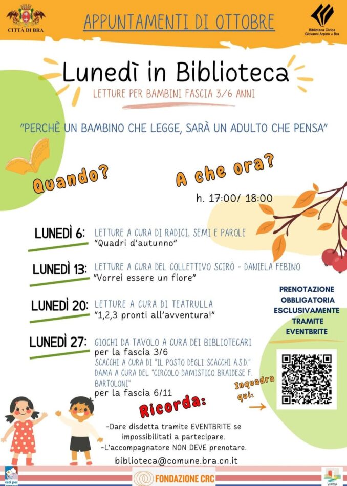 A Bra il lunedì si trascorre in biblioteca