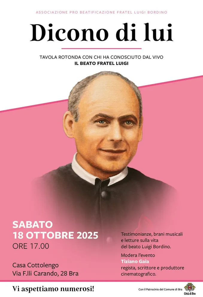Dicono di lui: testimoni e memoria per Fratel Luigi Bordino, sabato 18 ottobre al Cottolengo di Bra