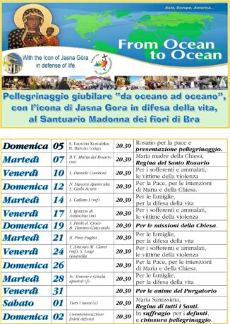 Icona della Madonna di Częstochowa a Bra: un mese di preghiera da Oceano a Oceano