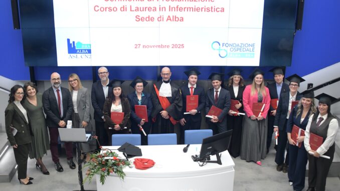 All’ospedale Ferrero di Verduno la proclamazione dei primi laureati in infermieristica