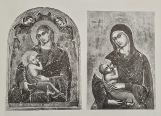 Alba riceve in dono una Madonna del latte di Barnaba da Modena 1