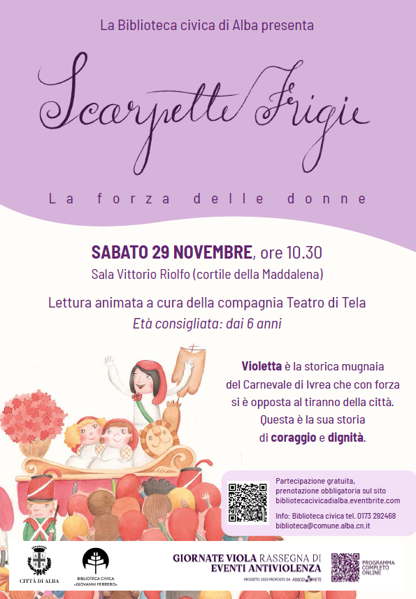 Scarpette frigie, una lettura animata per dire no alla violenza sulle donne