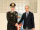 l sindaco di Bra accoglie il generale di Carabinieri Riccardo Galletta e il questore Rocco Grassi