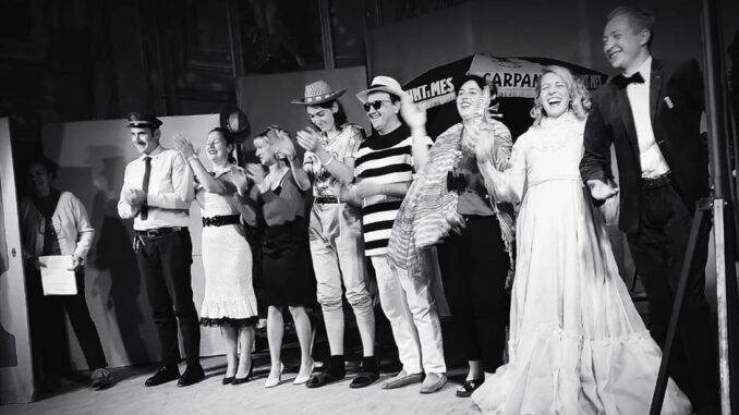 La compagnia I gava nate di Pocapaglia sul palco del teatro di Rodello