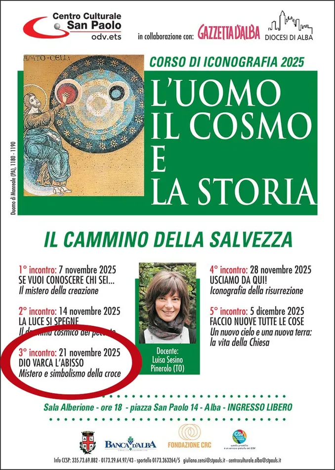 Corso di iconografia, questa sera ad Alba si parla del simbolismo della croce