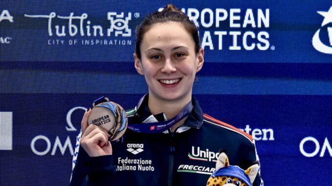 Capolavoro della braidese Anita Gastaldi agli Europei di nuoto: bronzo nei 200 farfalla