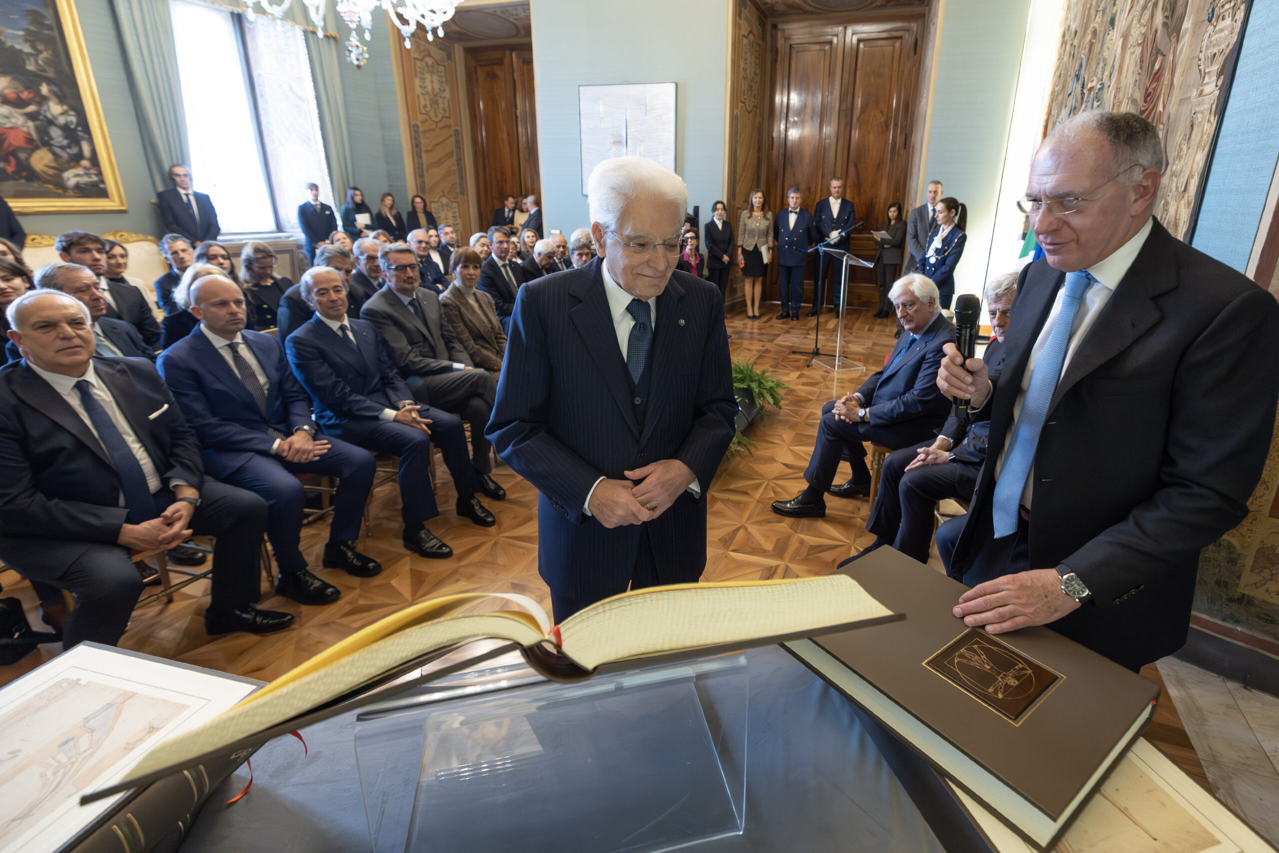 Giovanni Ferrero ricevuto dal presidente Mattarella per il premio Leonardo 1