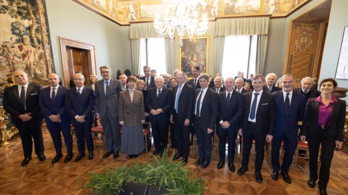 Giovanni Ferrero ricevuto dal presidente Mattarella per il premio Leonardo