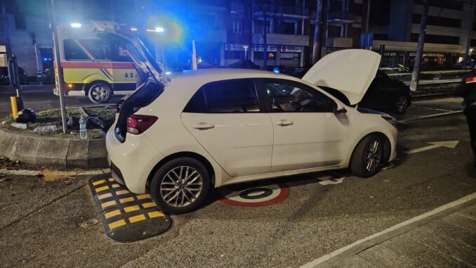 Scontro tra auto e moto nella notte in corso Langhe