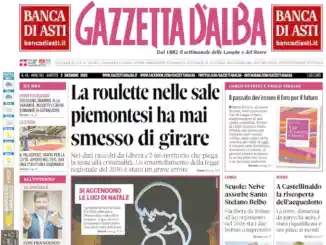 Ecco la copertina di Gazzetta d’Alba che sarà in edicola martedì 2 dicembre
