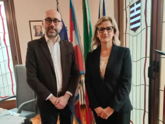 Questura di Cuneo, Rosanna Minucci si insedia e incontra il presidente della Granda Luca Robaldo