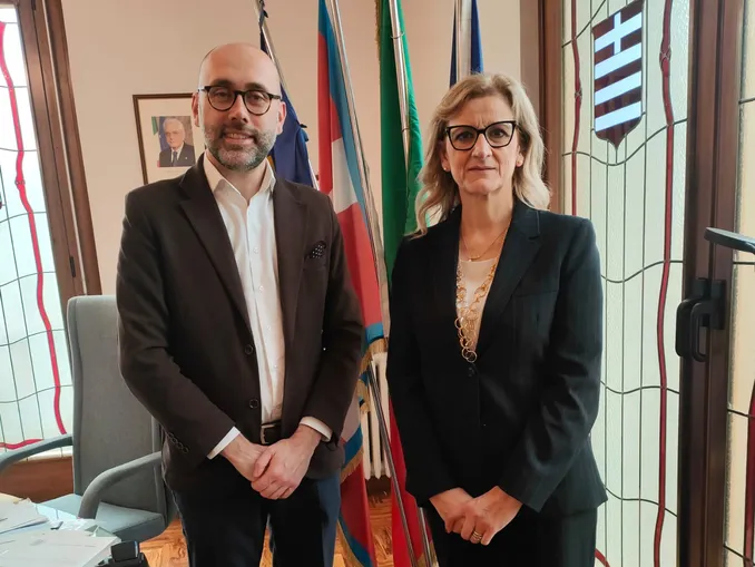Questura di Cuneo, Rosanna Minucci si insedia e incontra il presidente della Granda Luca Robaldo