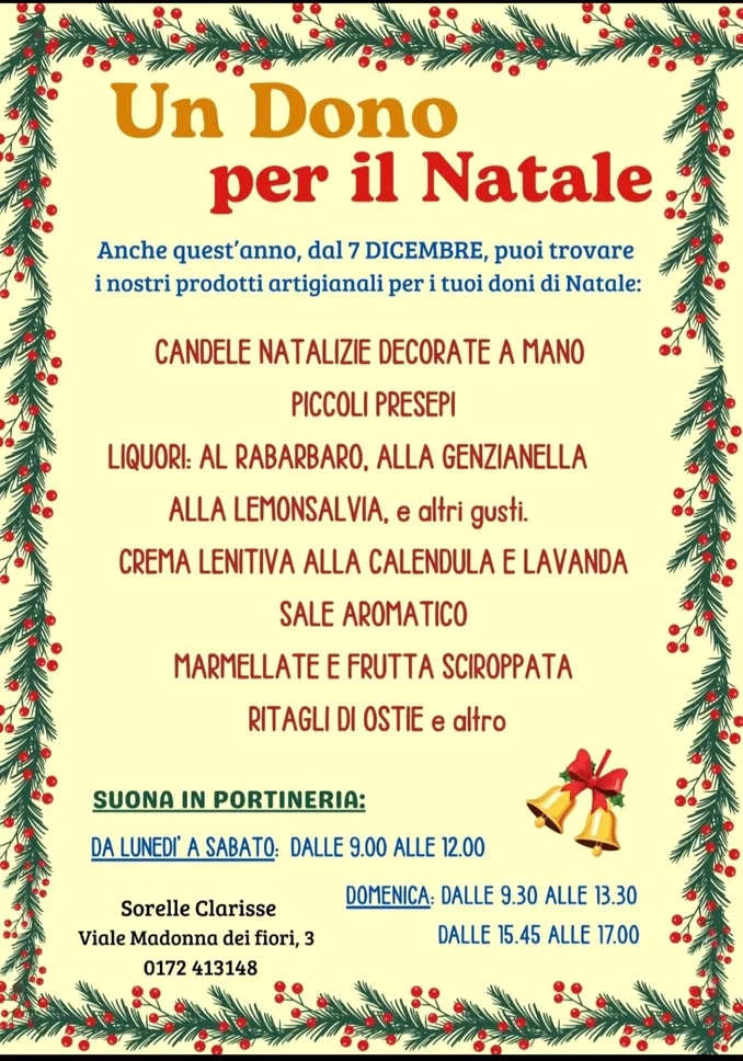 Clarisse: un dono per il Natale a Bra