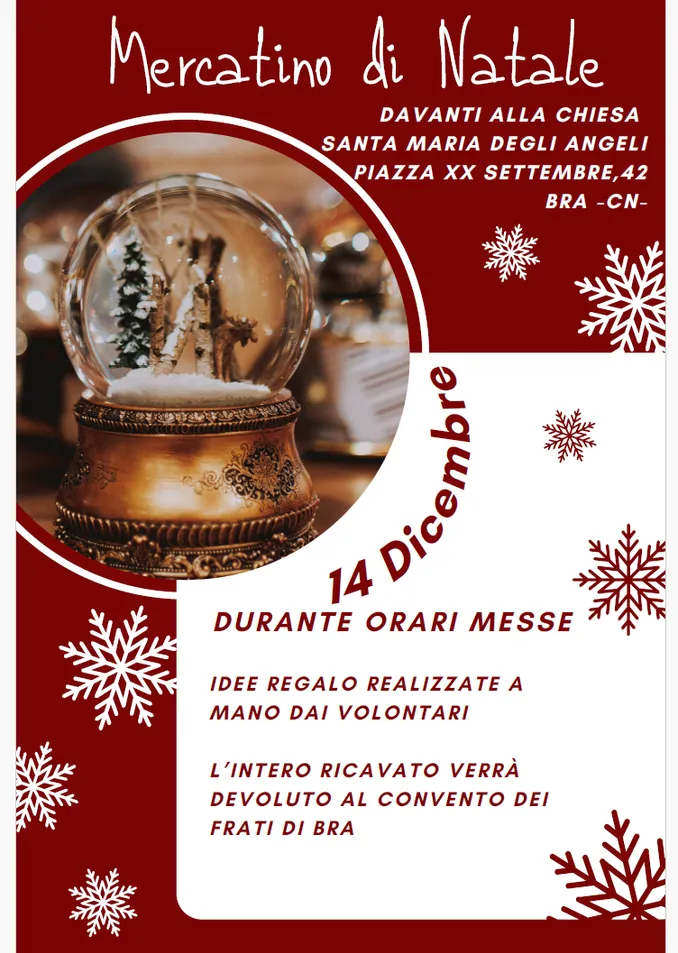 Il Natale che unisce: a Bra un mercatino solidale davanti alla chiesa di Santa Maria degli Angeli 1