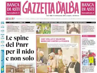 Gazzetta d&rsquo;Alba arriver&agrave; nelle edicole marted&igrave; 20 gennaio: ecco la copertina
