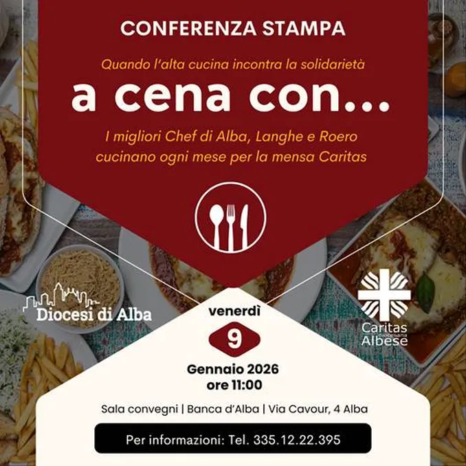 A cena con la Caritas di Alba. Si presenta il progetto assieme agli chef del territorio 1
